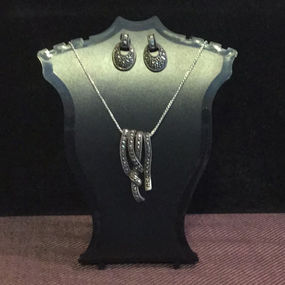 Marcasite Pendant and earring set.